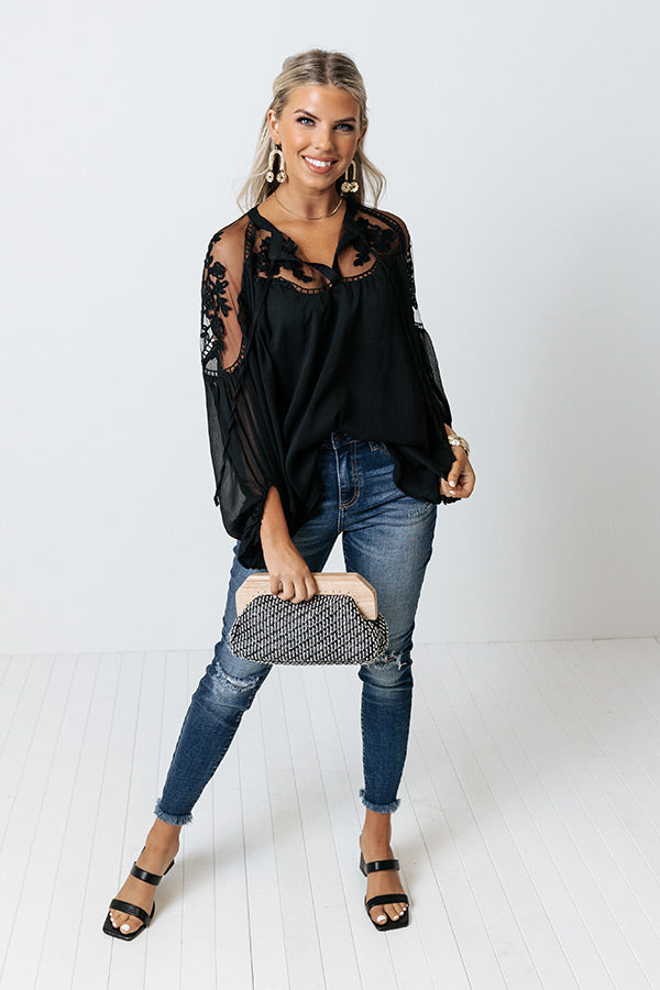 All Day Chic Lace Top in Black