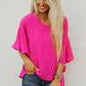 Weekend in Paradise Shift Top in Fuchsia Image - 1
