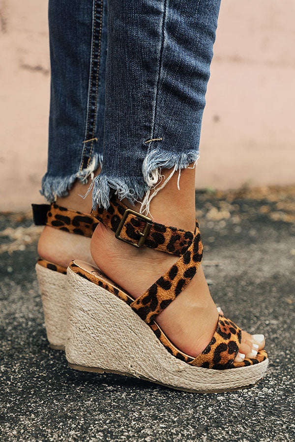 The Malibu Wedge in Leopard Image - 3