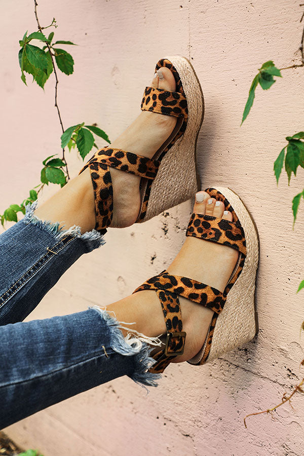 The Malibu Wedge in Leopard Image - 2