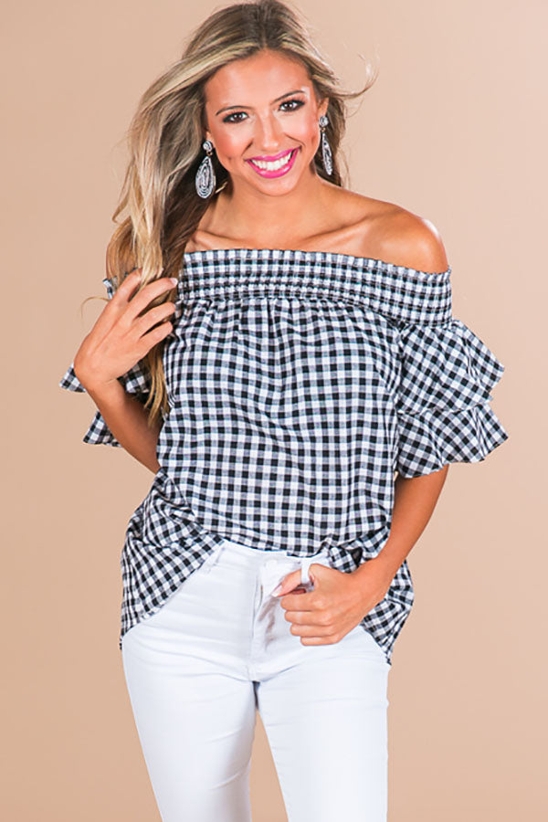 Gingham Playdate Shift Top • Impressions Online Boutique