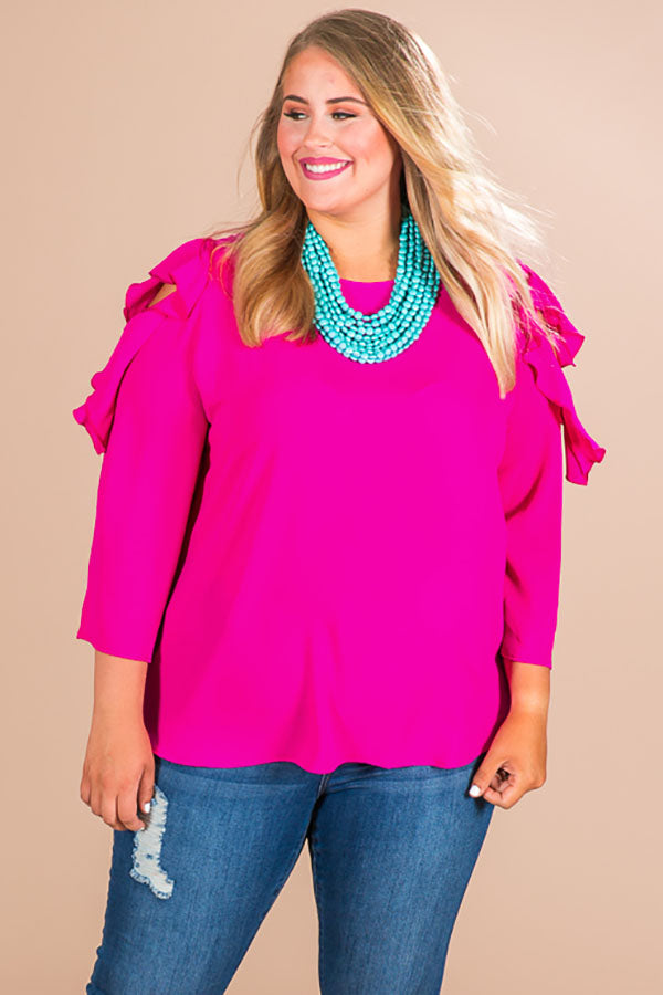 Only In Paradise Shift Top in Hot Pink Image - 1