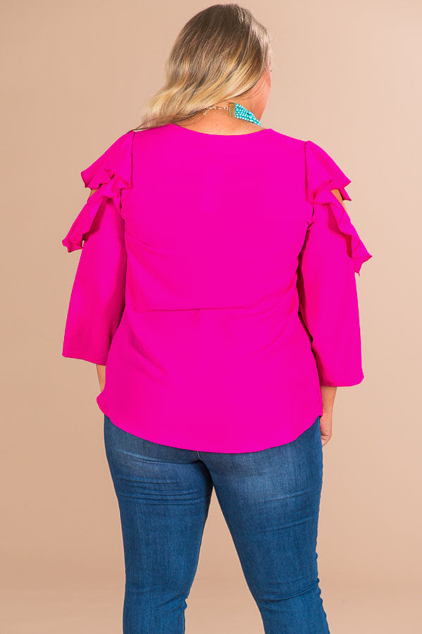 Only In Paradise Shift Top in Hot Pink Image - 4