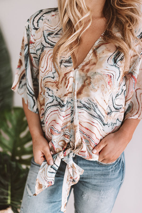 When In Rome Watercolor Shift Top Image - 1