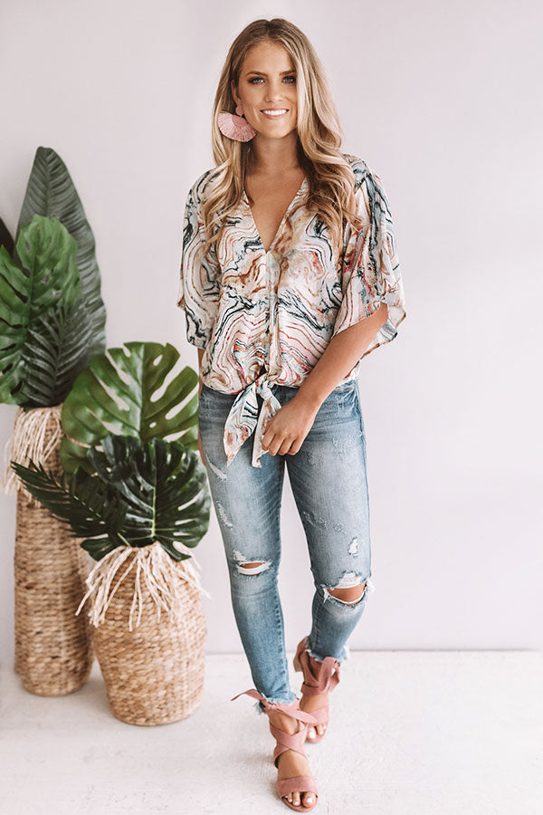 When In Rome Watercolor Shift Top Image - 1