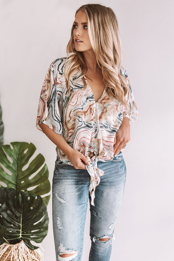 When In Rome Watercolor Shift Top Image - 1