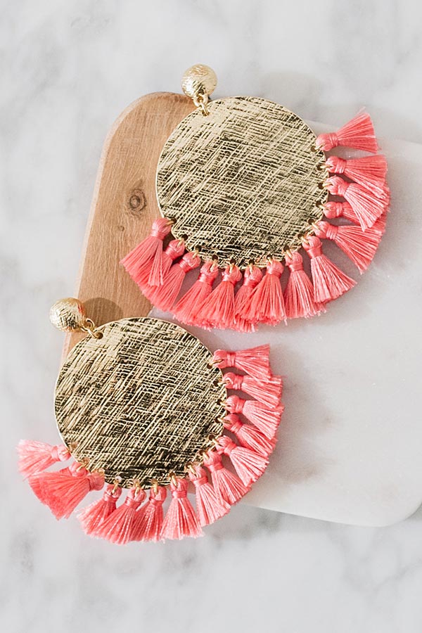 Hello Paradise Earrings in Pink Image - 1