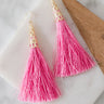 Tinseltown Tassel Earrings in Pink Image - 1