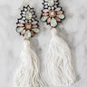 Maui Moment Tassel Earrings In White Image - 1