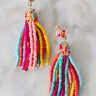 Patio Perfection Tassel Earrings In Multi Image - 1