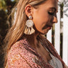 Right On Target Tassel Earrings In Cream Image - 1