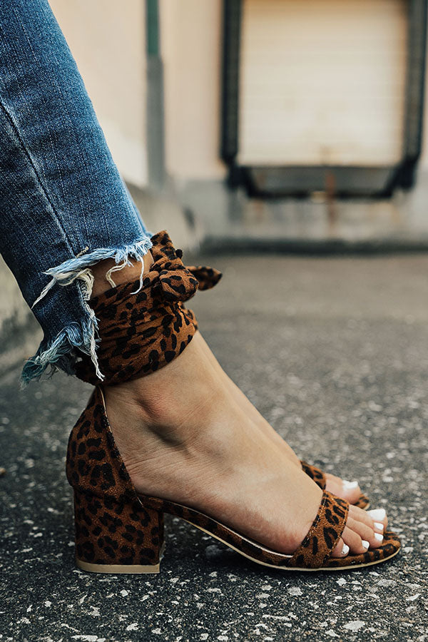 The Carrie Wrap Heel in Leopard