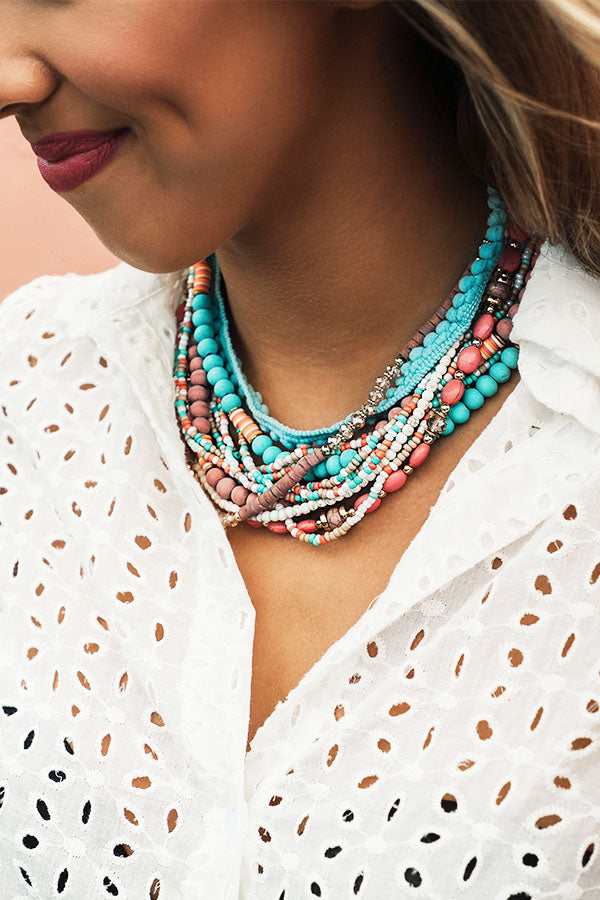 Coast Side Cocktails Layered Necklace Image - 1