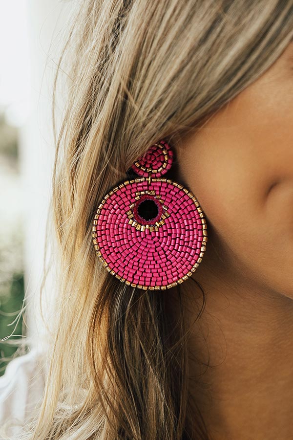 Summer Divine Earrings In Fuchsia Image - 1