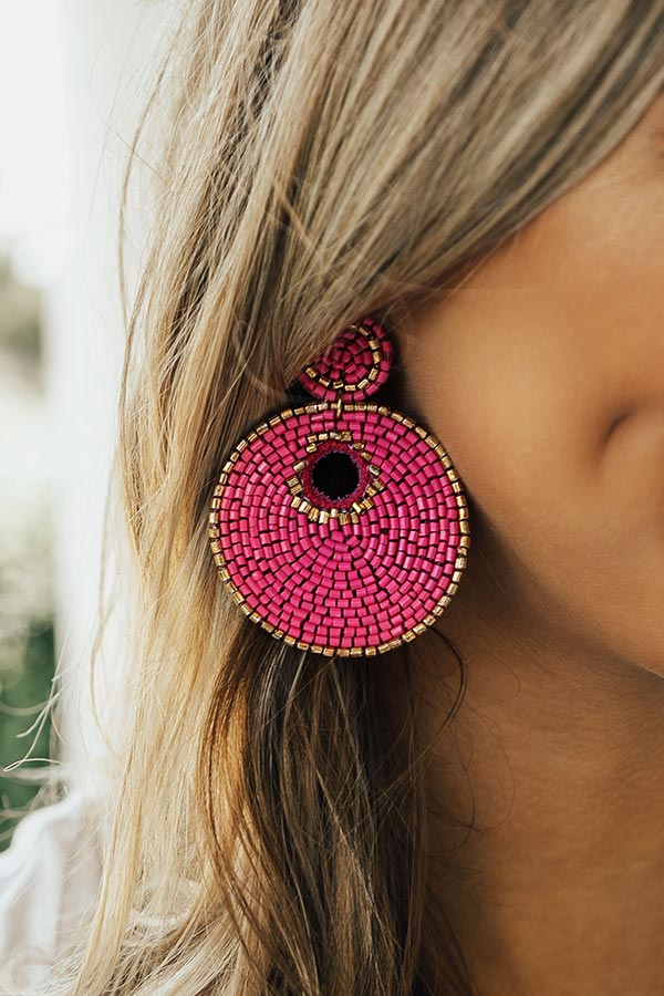 Summer Divine Earrings In Fuchsia