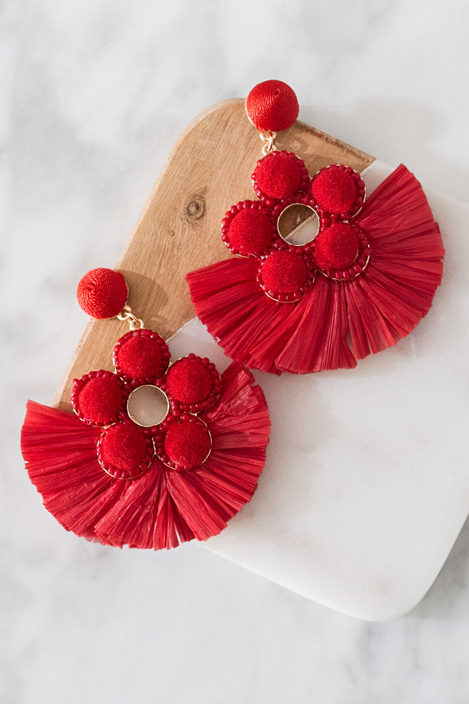 Mimosas In Maui Earrings In Red
