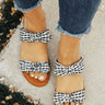 The Brinkley Gingham Bow Sandal Image - 1