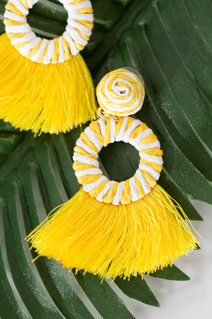 Passport To Paradise Earrings In Yellow