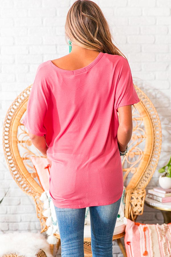 Just Relax Shift Top In PInk Image - 4