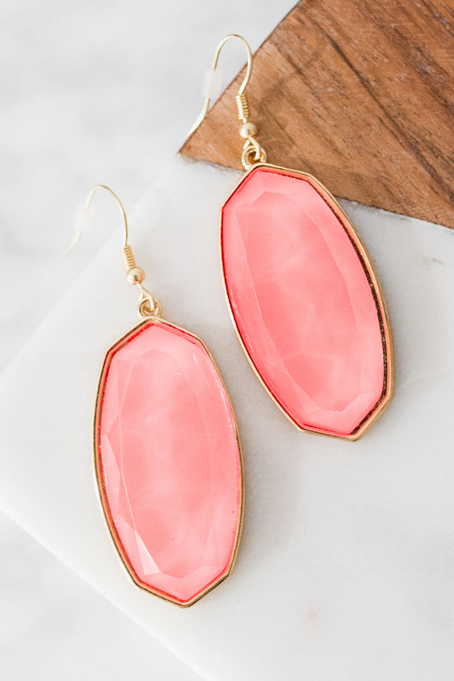 All Day Chic Earrings In Pink Image - 1