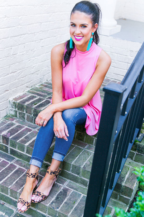 Beachy Beauty Shift Tank In Pink Image - 4