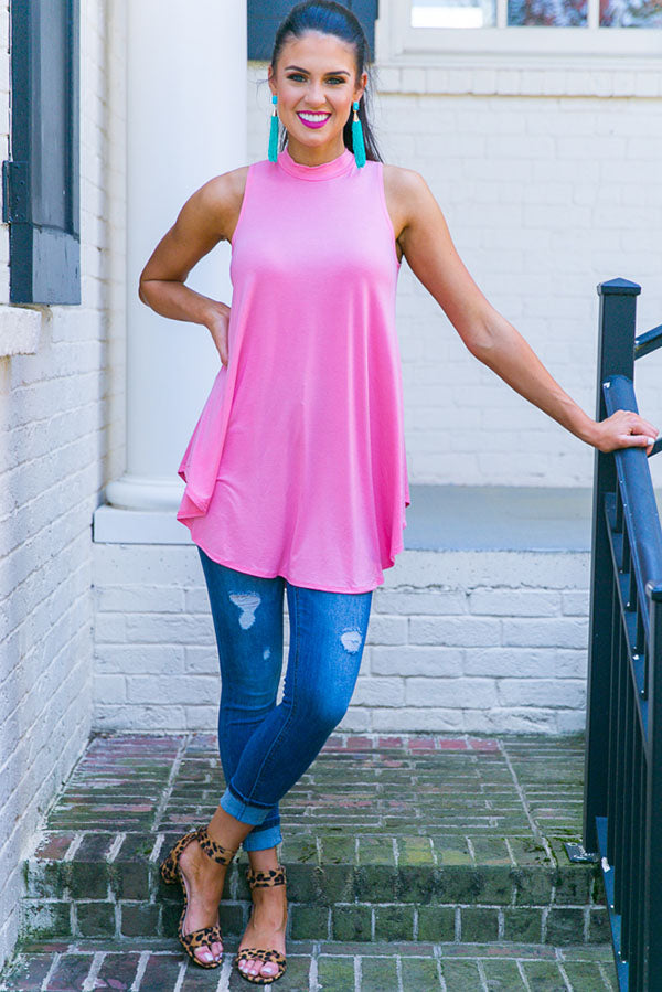 Beachy Beauty Shift Tank In Pink Image - 3