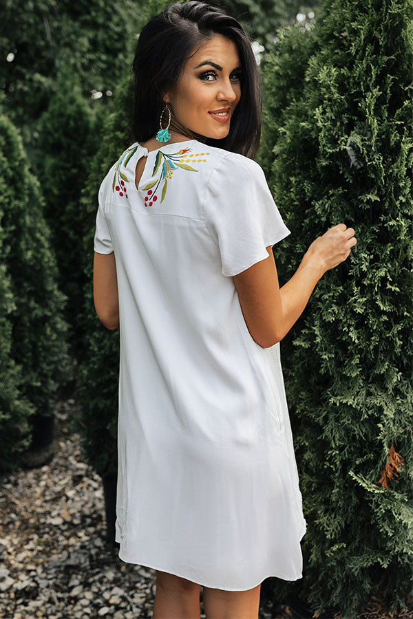 Meet Me In Maui Embroidered Shift Dress Image - 5
