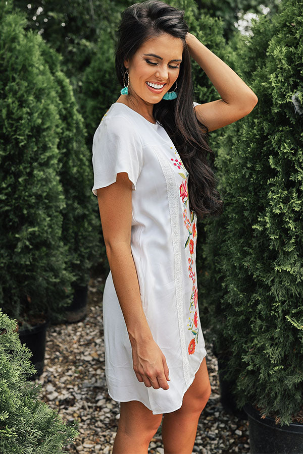 Meet Me In Maui Embroidered Shift Dress Image - 3