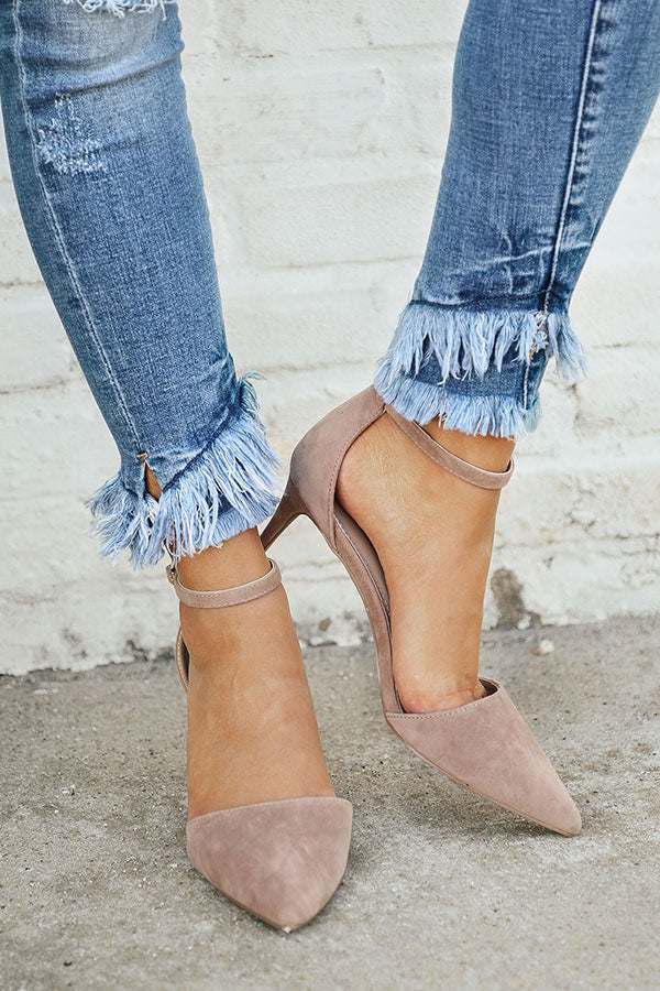 The Layla Heel in Warm Taupe Image - 2