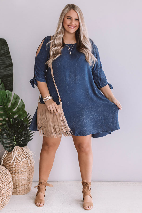 Sangrias Seaside Shift Dress in Navy Image - 1