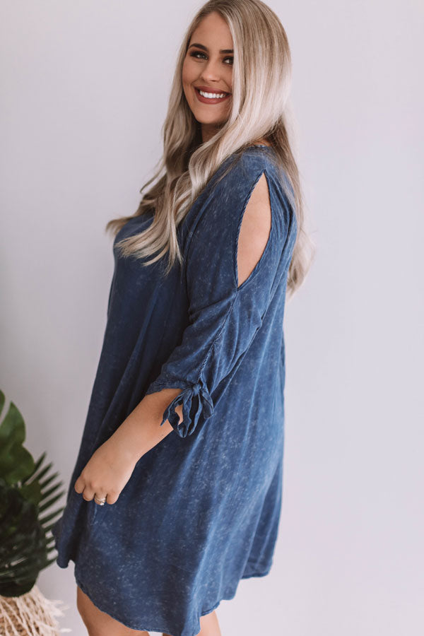 Sangrias Seaside Shift Dress in Navy Image - 3