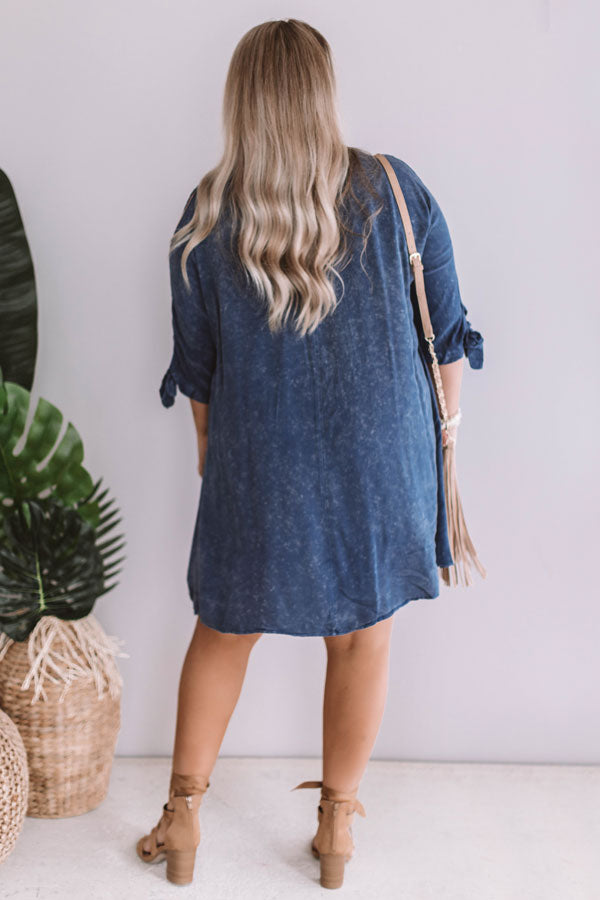 Sangrias Seaside Shift Dress in Navy Image - 4