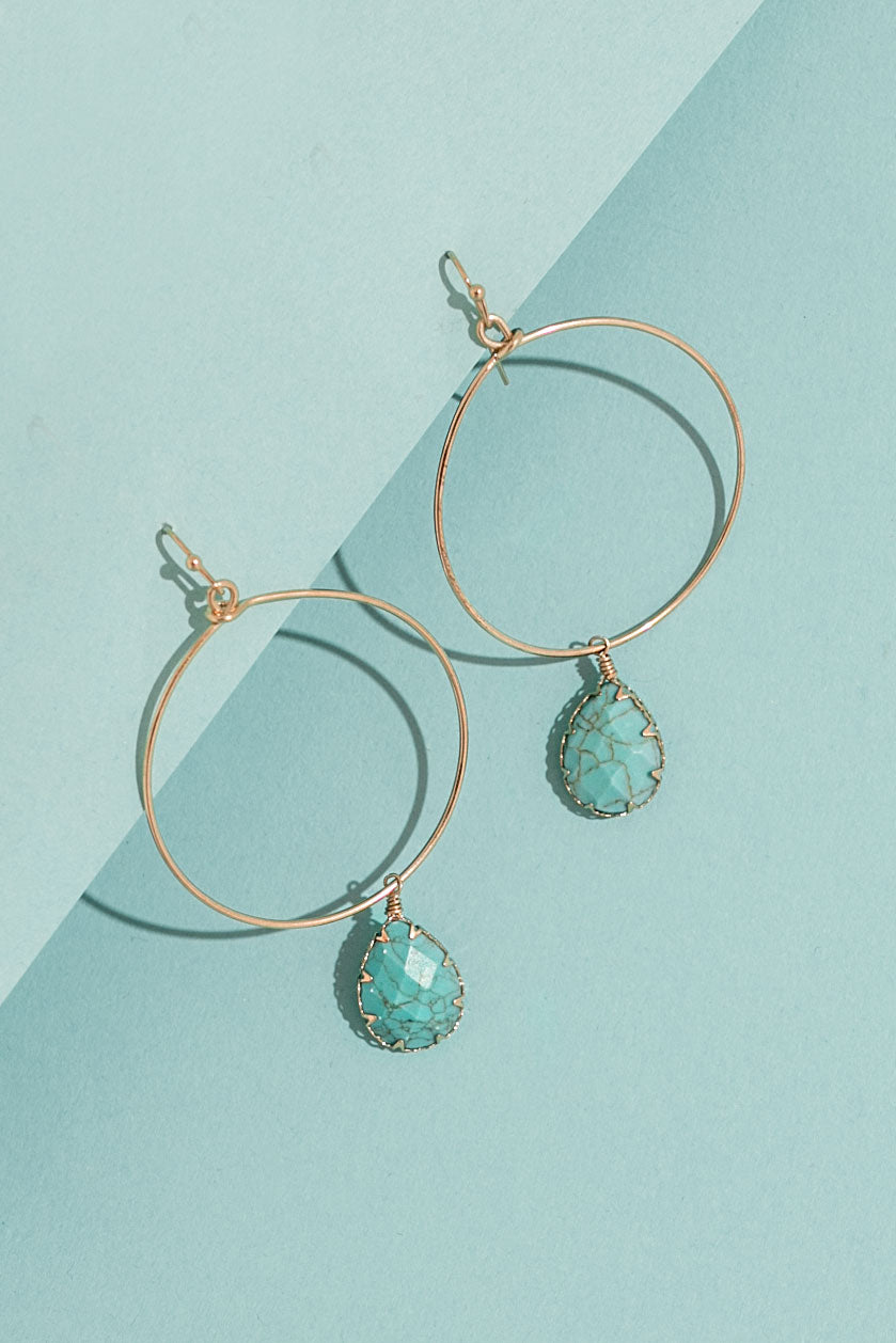 Love And Lattes Earrings In Turquoise Image - 1