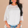 Wine Tour Crochet Shift Top in White Image - 1