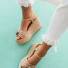 The Giselle Bow Wedge in Iced Latte Image - 1