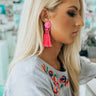 Cocktails in Cabo Tassel Earrings in Neon Pink Image - 1