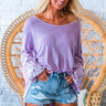 One Wish Eyelet Shift Top in Dusty Purple Image - 1