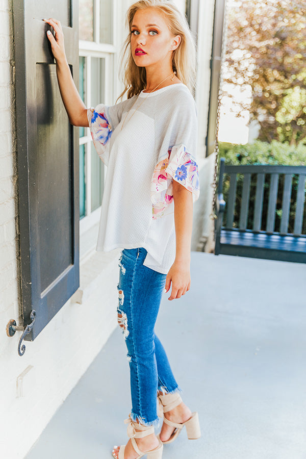 Butterfly Kisses Shift Top in Ivory