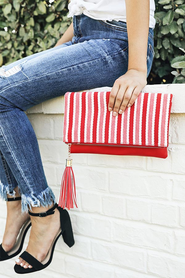 Maine Squeeze Stripe Clutch Image - 1