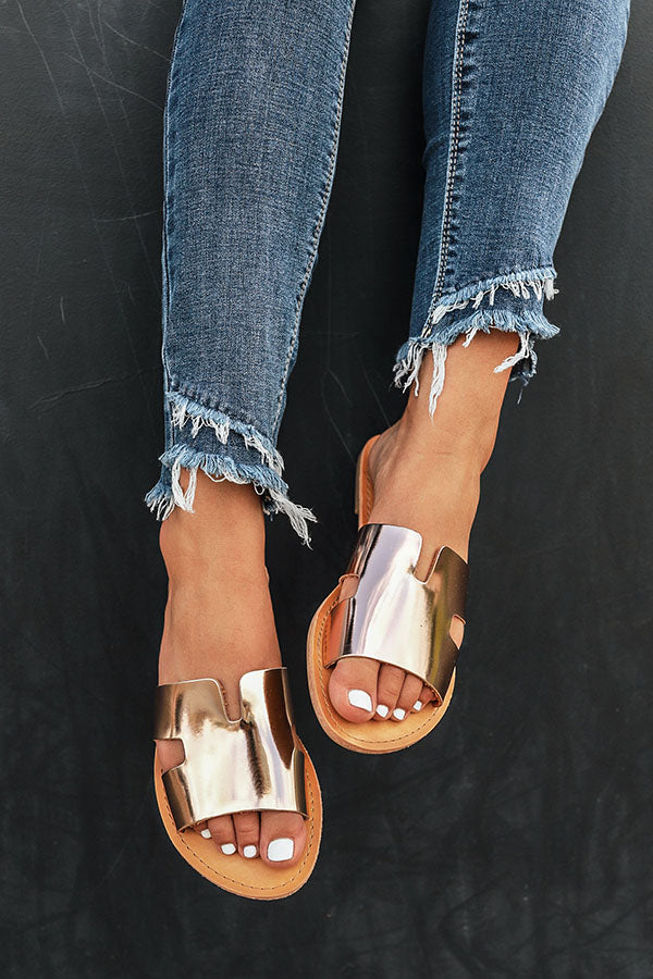The Ella Sandal in Rose Gold Image - 1