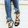 The Liliana Lace Up Sandal in Black Image - 1