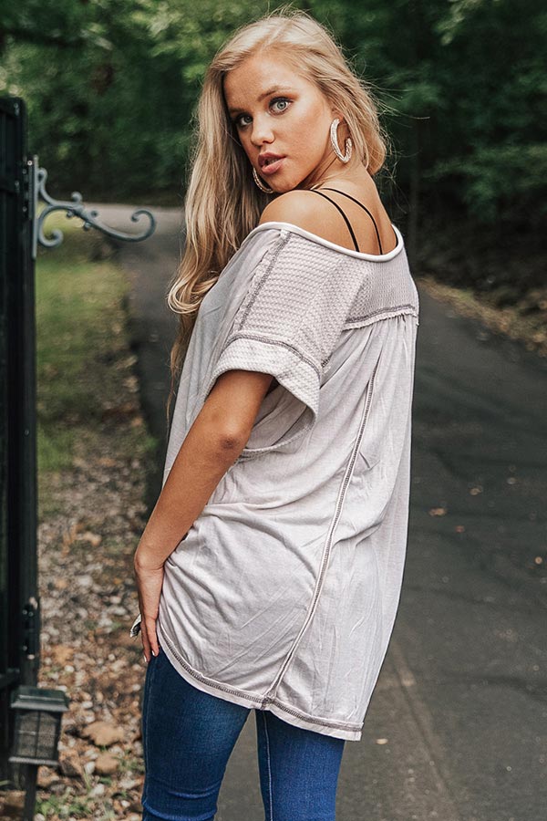 Farmer's Market Shift Tee In Warm Taupe Image - 4