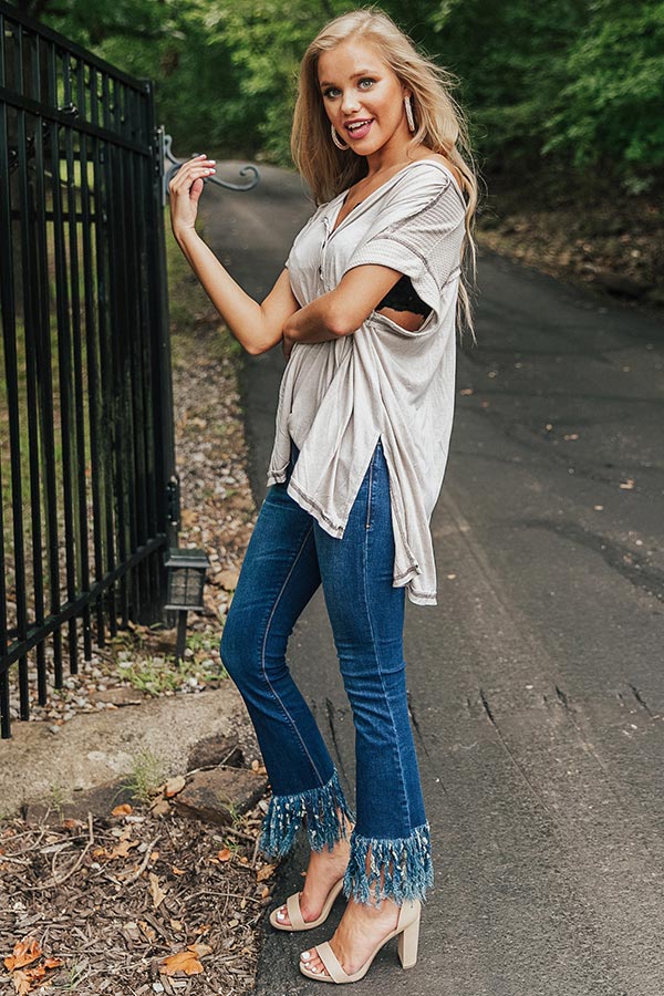 Farmer's Market Shift Tee In Warm Taupe Image - 3