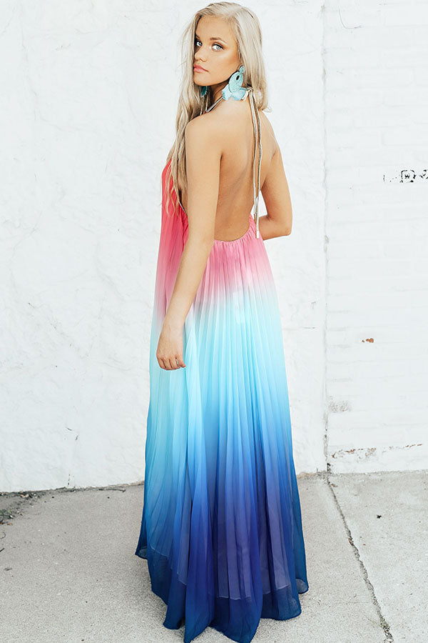 Sunset Magic Pleated Maxi Image - 3