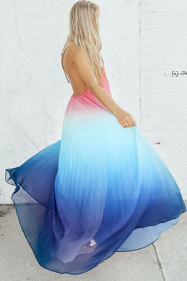 Sunset Magic Pleated Maxi Image - 5
