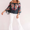 Gorgeous Getaway Off Shoulder Top in Navy Image - 1