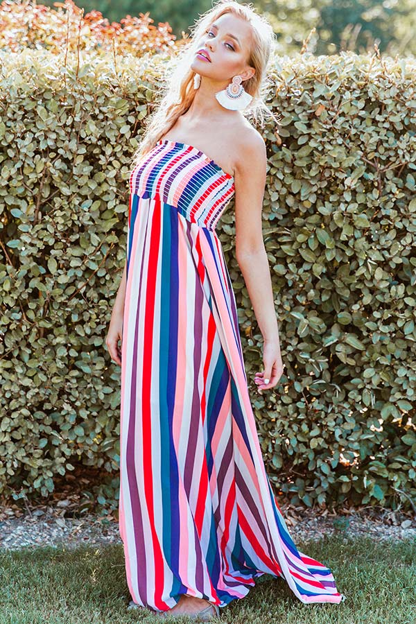 Rome By Sunset Stripe Maxi