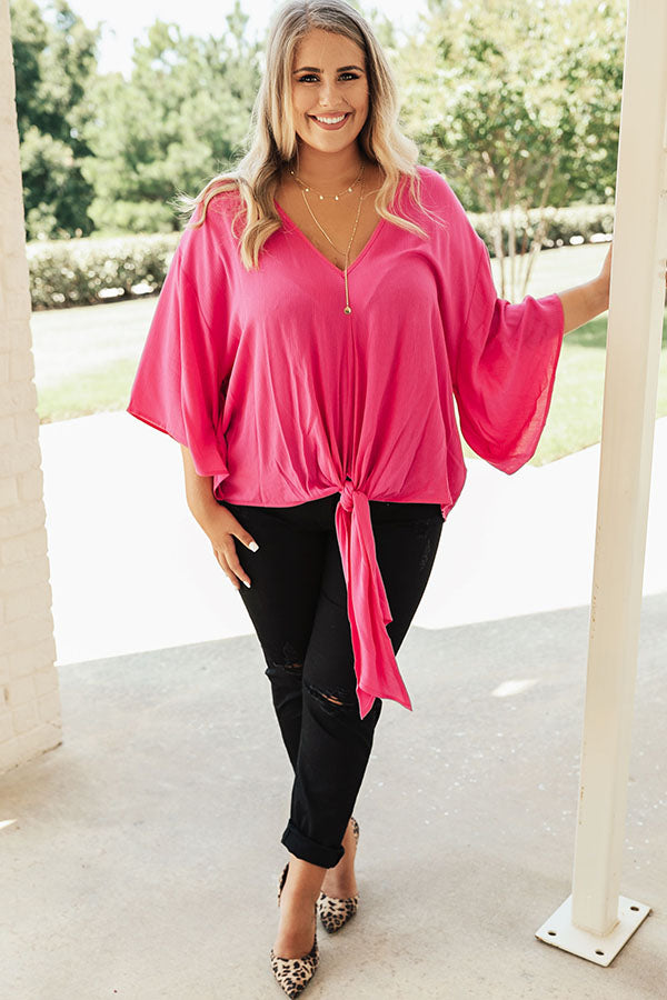 Why Knot Shift Top In Fuchsia