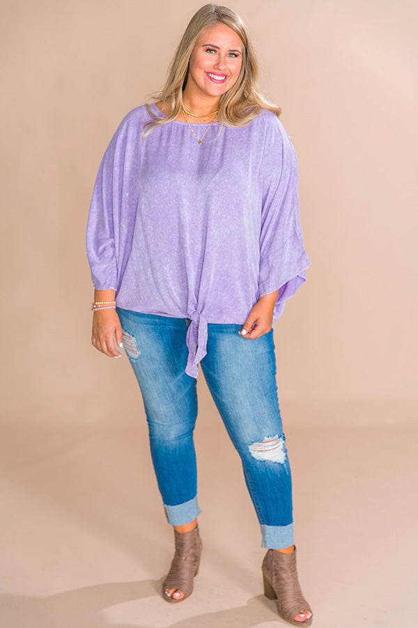 Chardonnay Sipping Shift Top in Violet