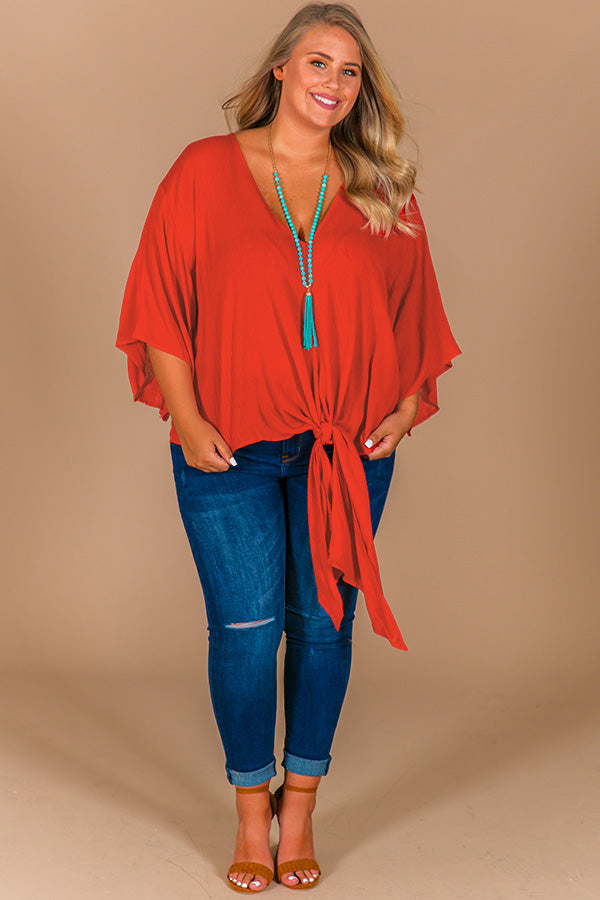 Why Knot Shift Top In Tangerine